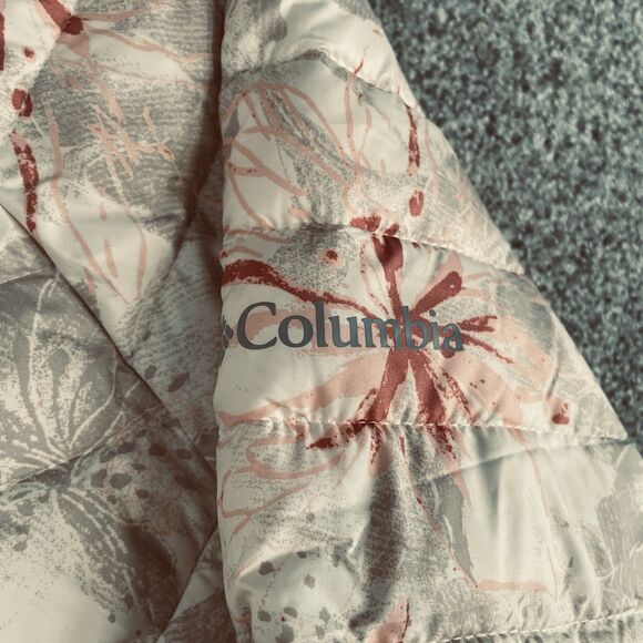 Columbia Powder Lite Hooded Jacket Women's Omni Heat Puffer Print Size XL - Picture 7 of 12